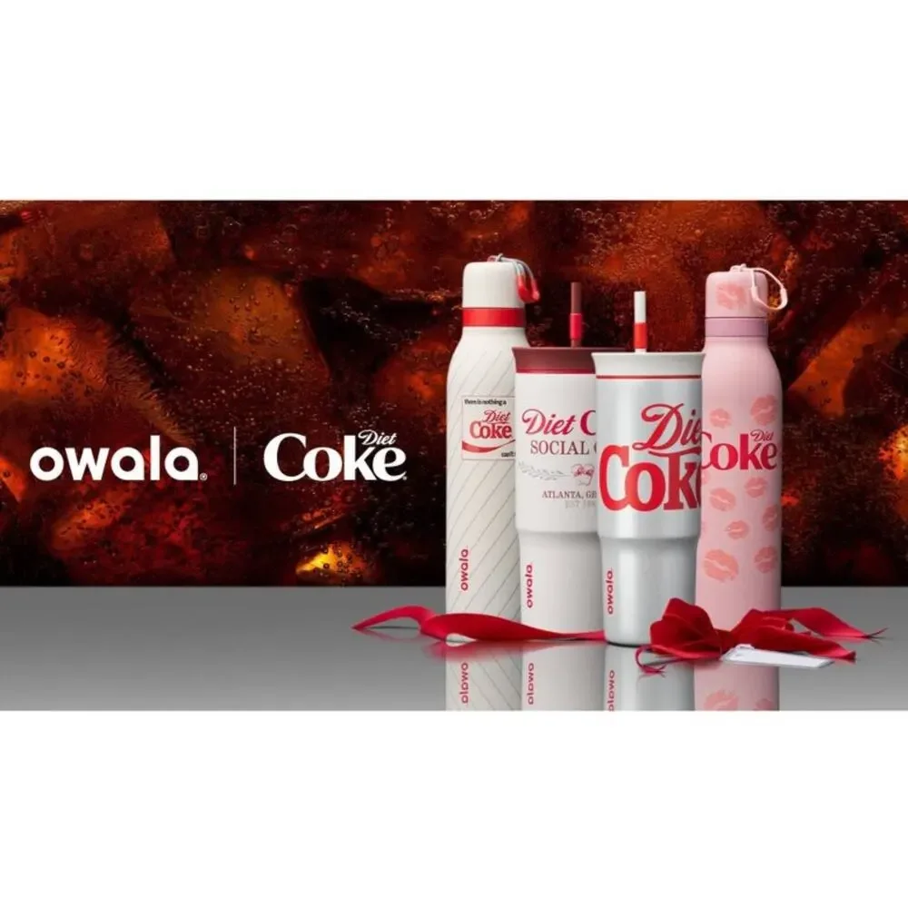 Owala x Diet Coke Exclusive Limited Release 24oz SS Freesip Twist White & Red - Picture 6 of 7